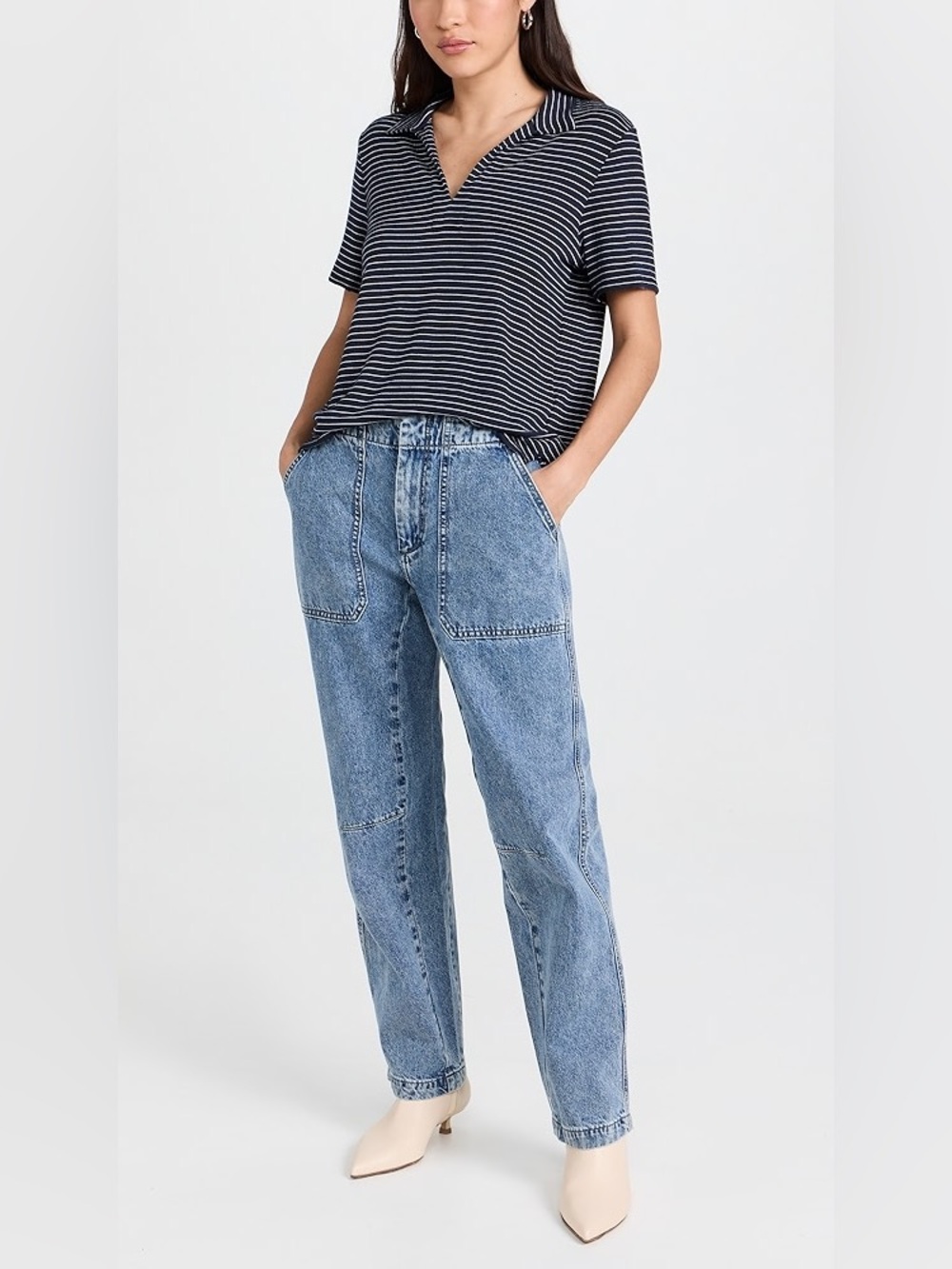 rag & bone Leyton Straight Leg Jeans relaxed fit denim - Picture 6 of 11